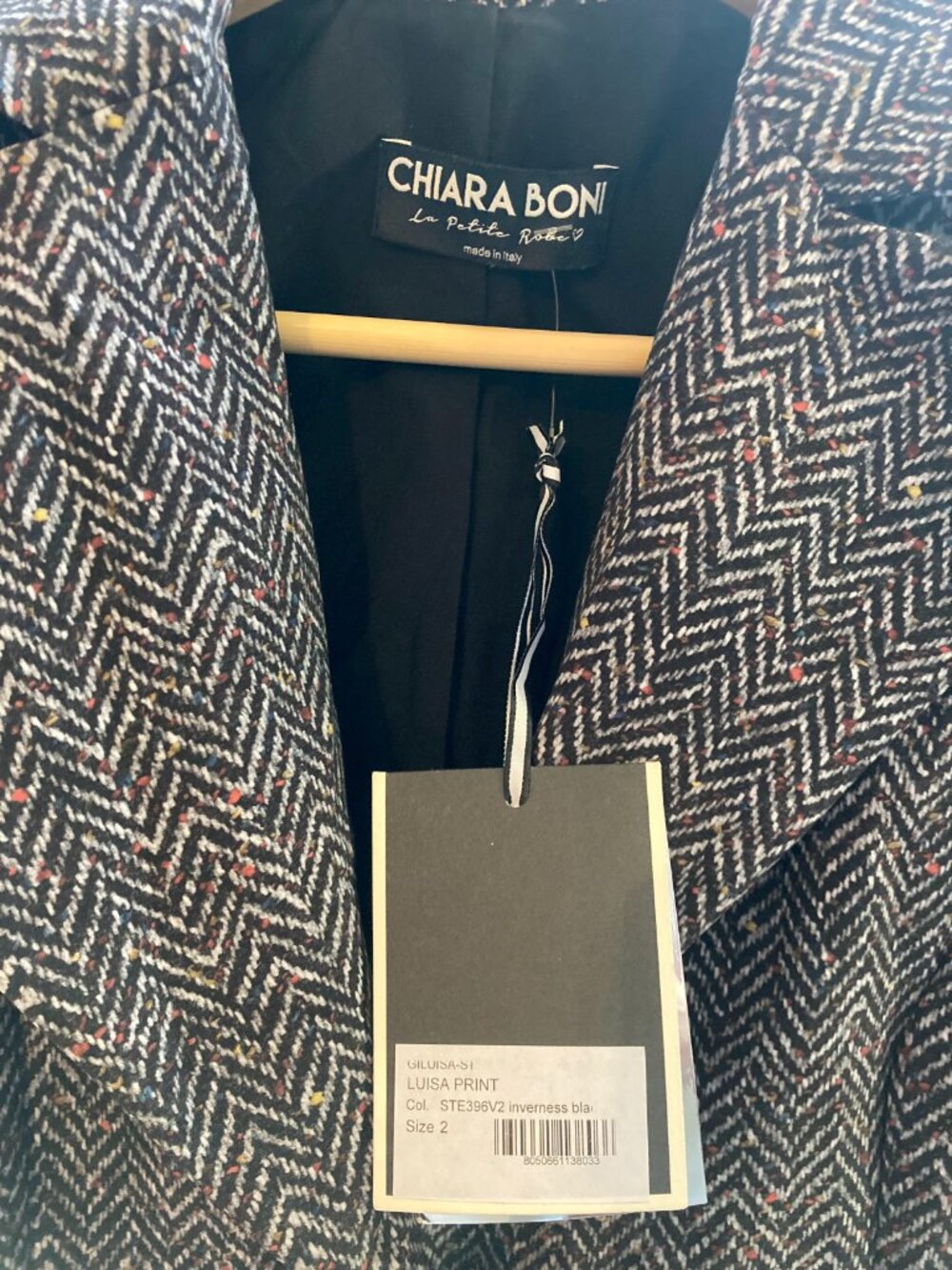 Chiara Boni Luisa Herringbone Blazer (limited edition, never worn)